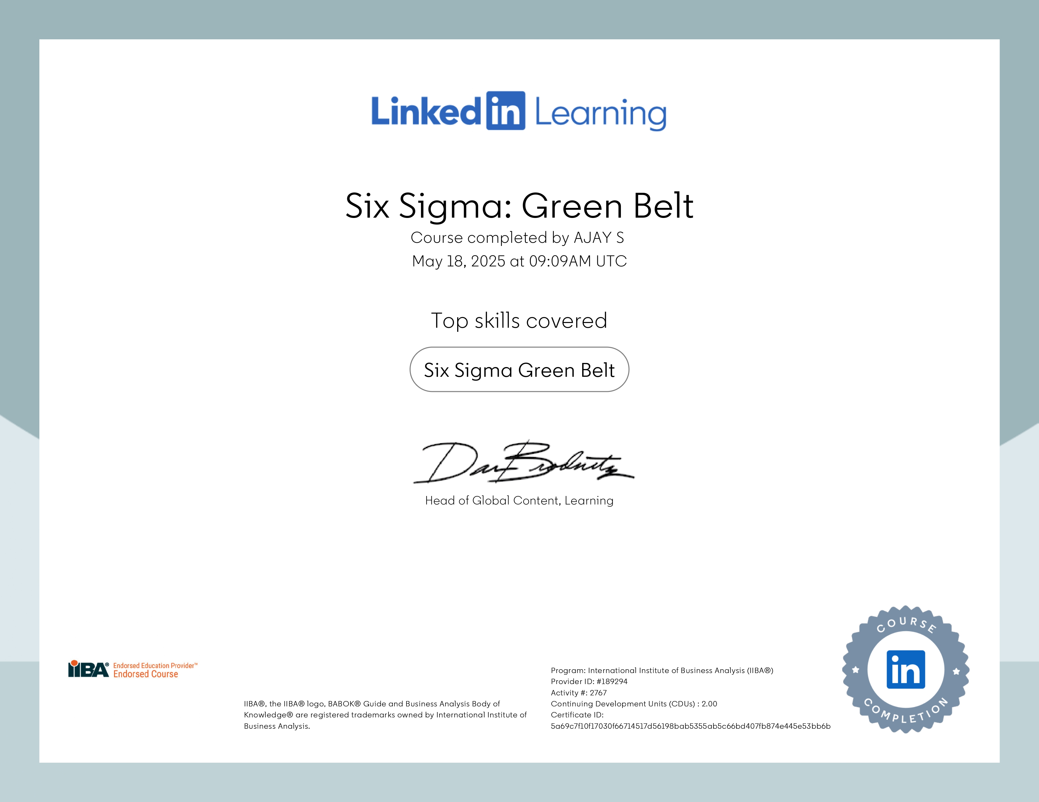Certificate 16